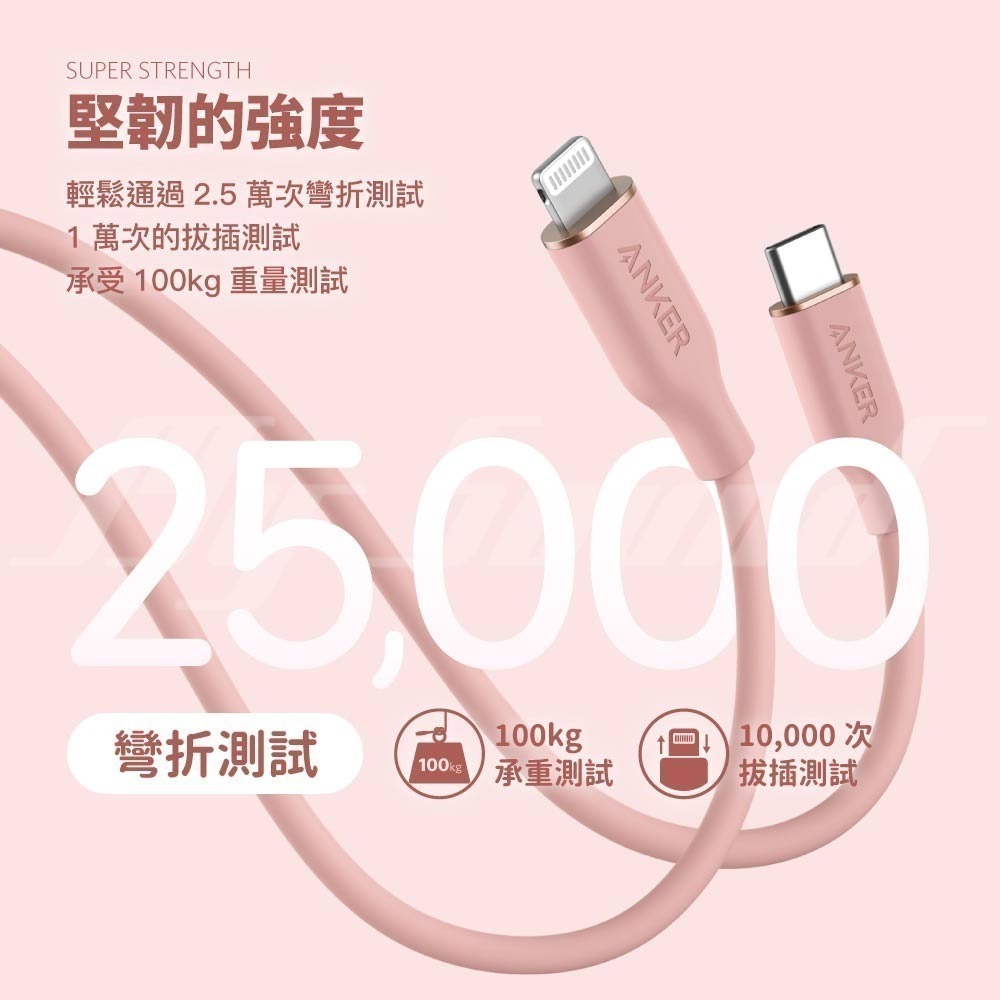 ANKER A8662 糖果快充線 0.9M USB-C to Lightning-細節圖5