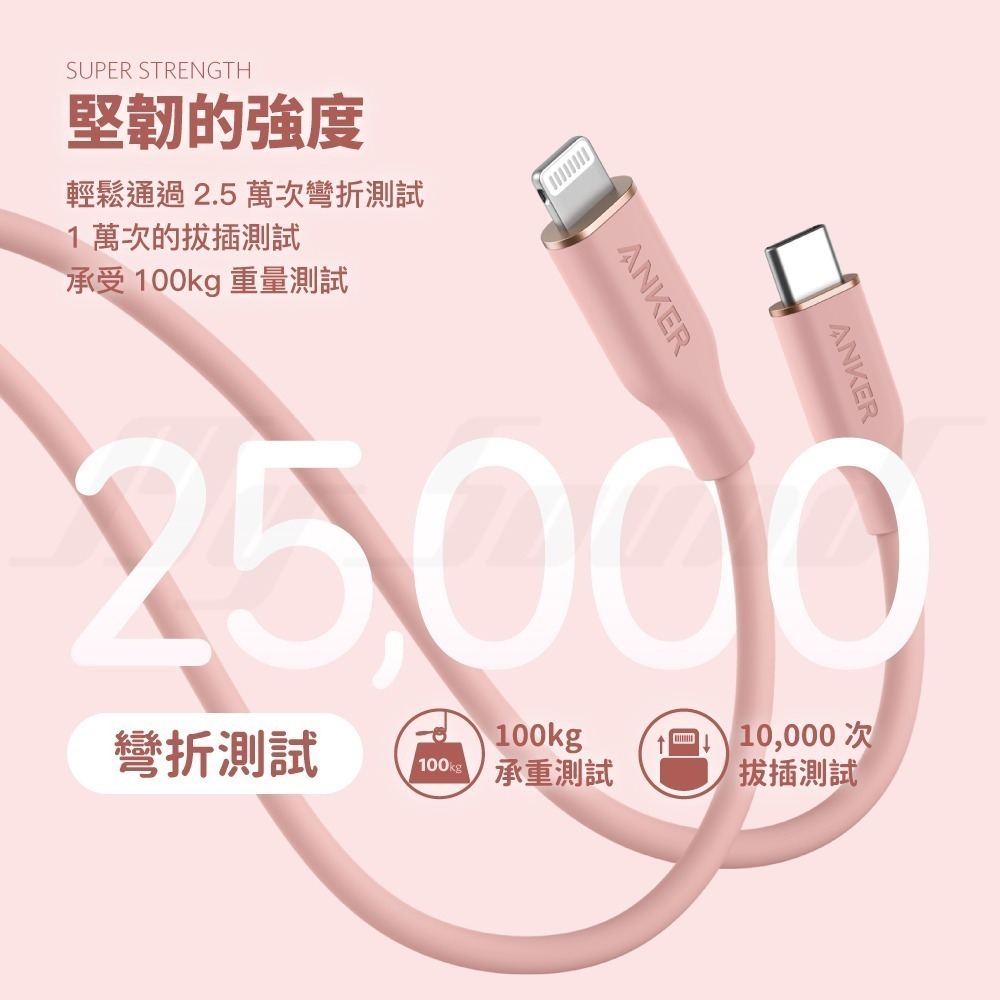 ANKER A8663 糖果快充線 1.8M USB-C to Lightning-細節圖4