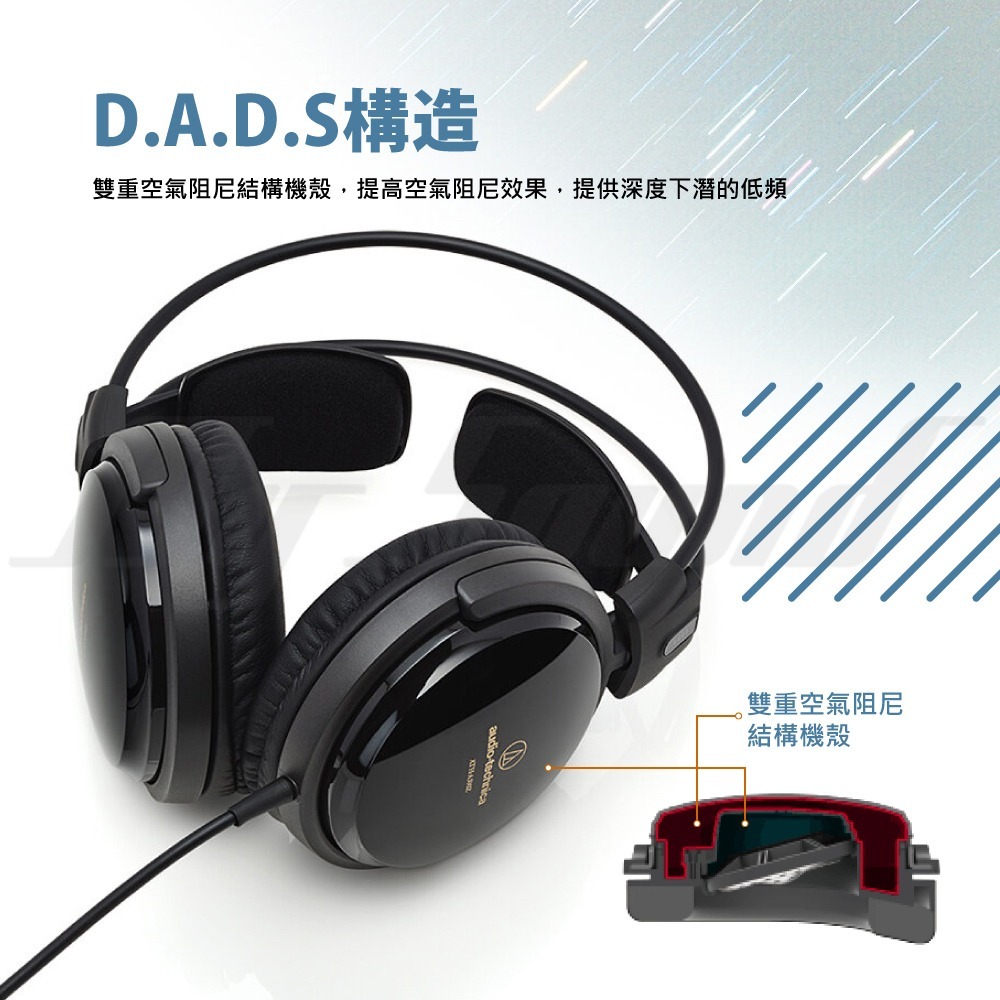 鐵三角 ATH-A500Z 密閉式頭戴式耳機 耳罩耳機 台灣公司貨-細節圖3