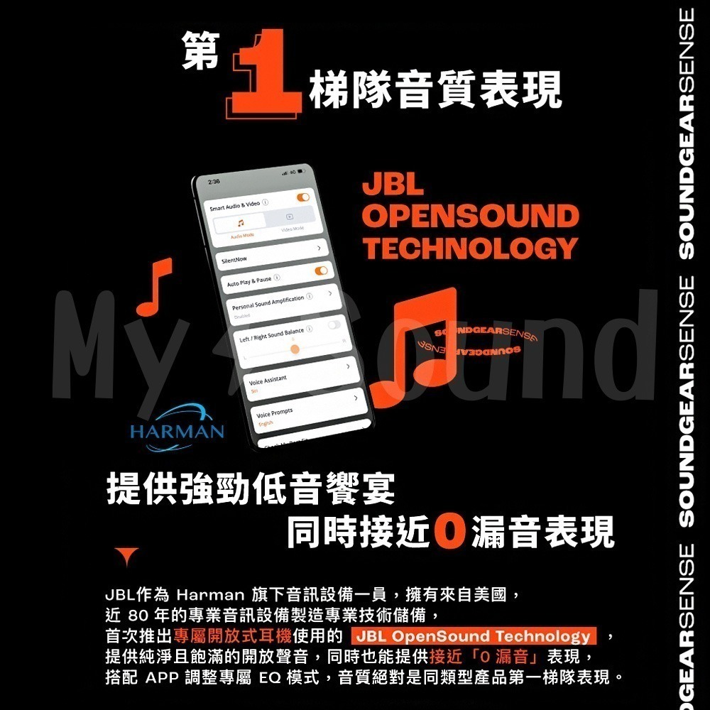 JBL Soundgear Sense 開放式藍牙耳機-細節圖4