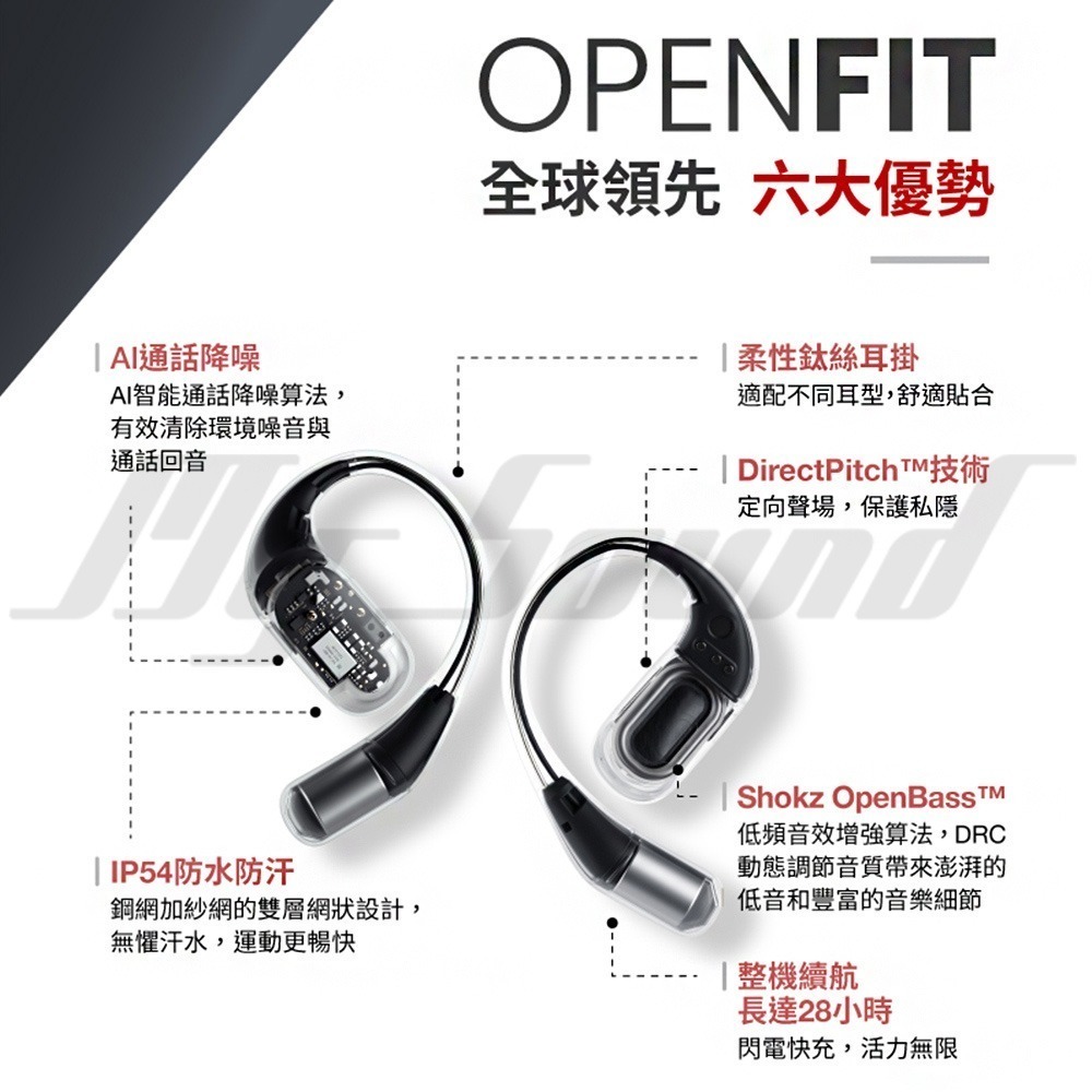 SHOKZ OPENFIT T910 開放式藍牙耳機 藍牙耳機-細節圖4