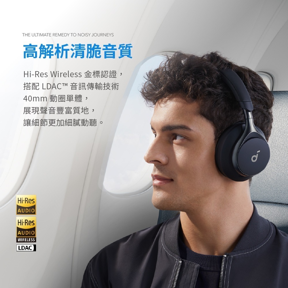 SOUNDCORE Space One降噪藍牙耳罩式耳機 (A3035)-細節圖6