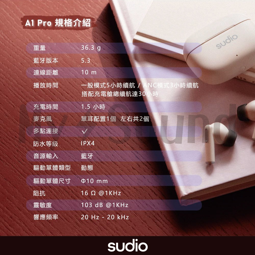 Sudio A1 Pro 真無線藍牙耳機-細節圖9