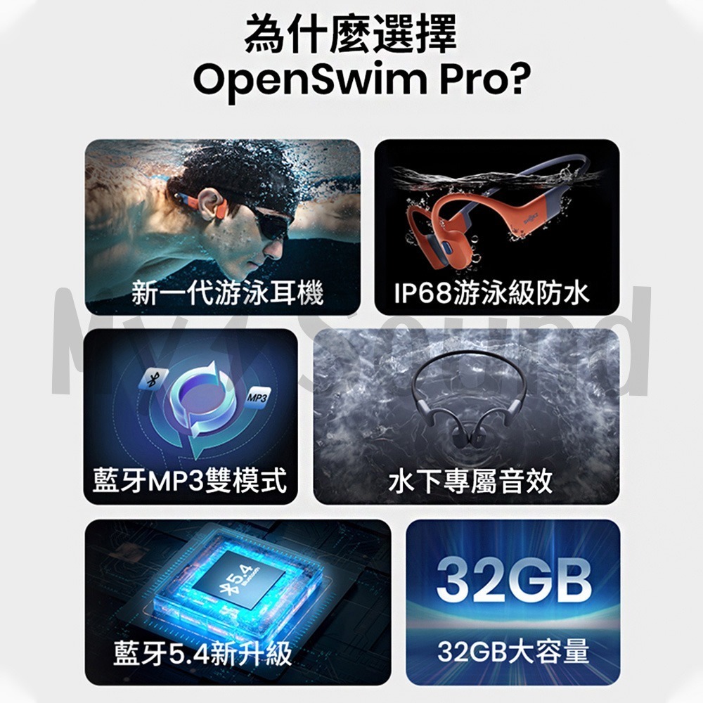 SHOKZ OPENSWIM PRO旗艦級-水陸兩用專業運動耳機TG-SHO-S710-細節圖4