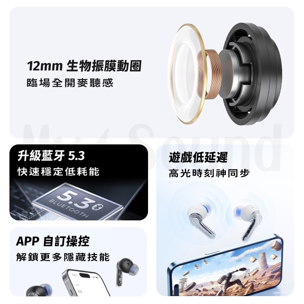 Soundpeats Clear 透明系無線耳機-細節圖4