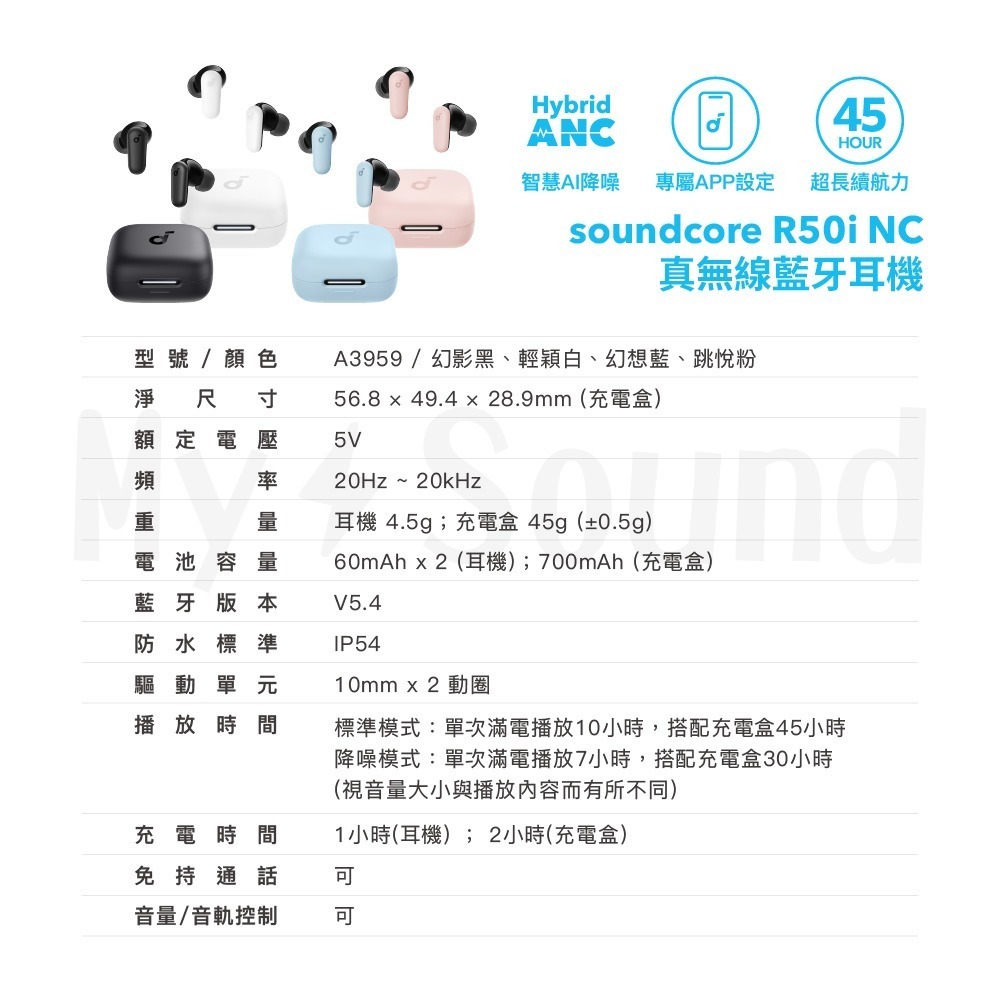 Soundcore R50i NC 主動降噪真無線藍牙耳機 (A3959)-細節圖11