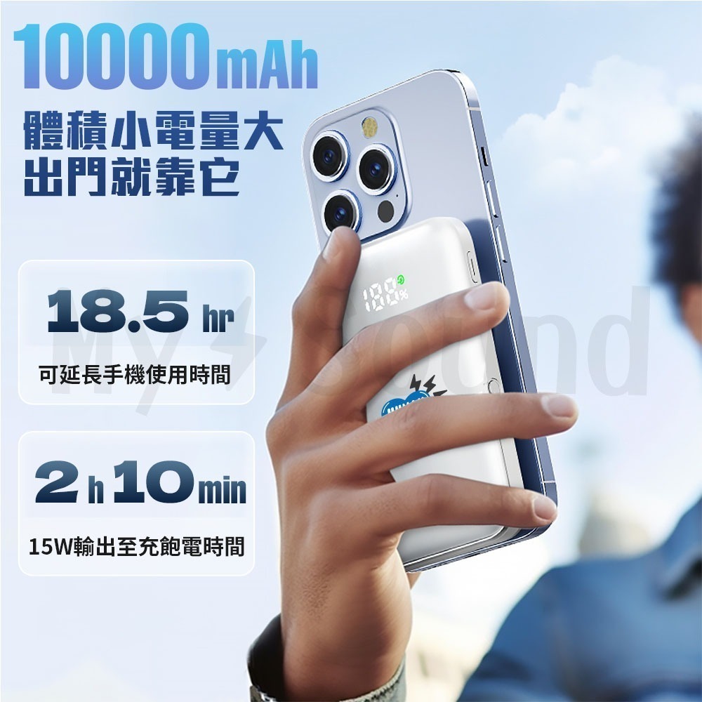 鐵三角 ATH-CKS50TW2 重低音降噪真無線耳機+HUMAN POWER 磁吸無線行動電源-細節圖7