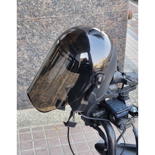 【現貨✨鏡面免費換】全罩式晴雨帽 機車晴雨帽 手機架安全帽 外送必備 手機遮陽帽 外送遮雨帽 熊貓 晴雨帽 外送晴雨帽-細節圖7