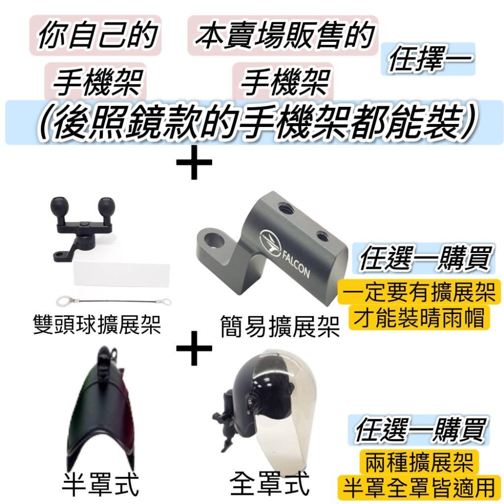 【現貨🔥免運🔥贈保固】全罩式晴雨帽 機車 晴雨帽 手機遮陽帽 手機架安全帽 遮雨帽 外送員必備 熊貓 Ubereats-細節圖3