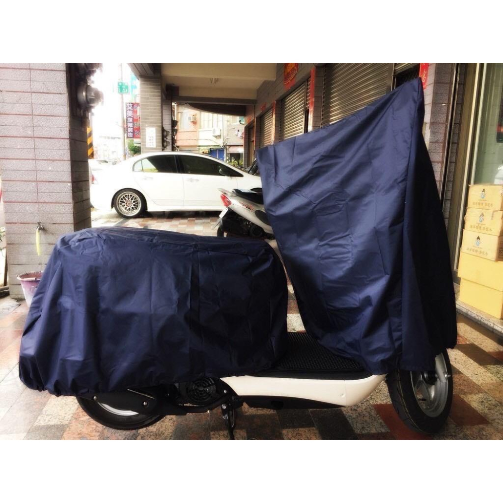 機車罩【現貨🔥加厚防水】機車車罩 曼巴 機車龍頭罩 龍頭罩 車罩 2件式機車罩 兩件式車罩 摩托車車罩 機車 車罩-細節圖2