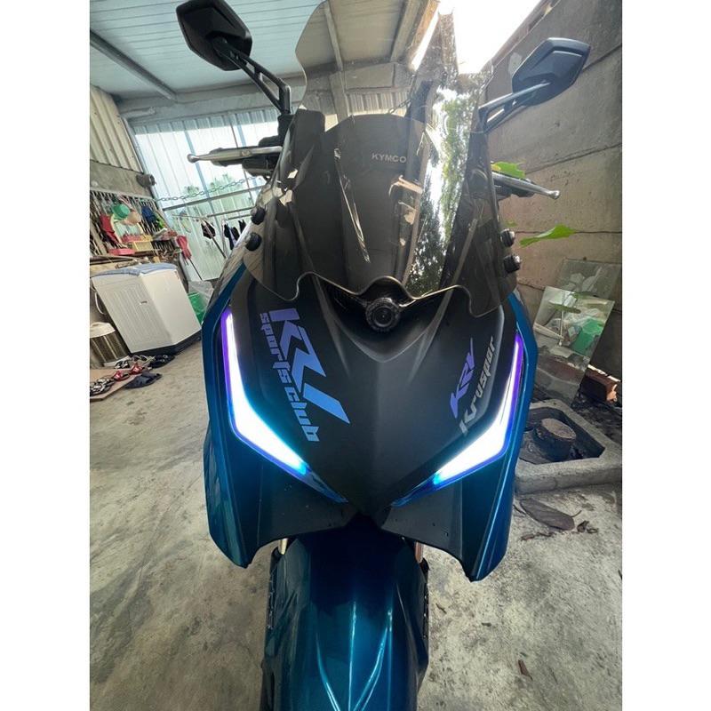 【直上免裁🔥現貨】krv 燈眉 貼膜 krv 彩貼 krv眉燈貼 車貼 保護貼 反光貼紙 krv 燈眉貼 燈眉 眉燈貼-細節圖5