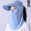 Fancy愛購物🛍️【台灣公司現貨 冰絲防曬遮陽帽👒】遮陽帽 防曬面罩 冰絲防曬帽子 太陽帽  防曬帽 漁夫帽 防曬-規格圖6