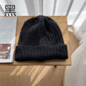 經典保暖毛線帽-黑色