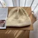 經典保暖毛線帽-米色