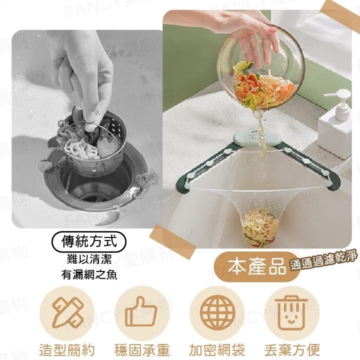 Fancy愛購物🛍️【台灣公司現貨 L型廚餘瀝水架】角落廚餘過濾網架 過濾網 三角架 流理臺 排水孔 水槽濾網 隔離網-細節圖2