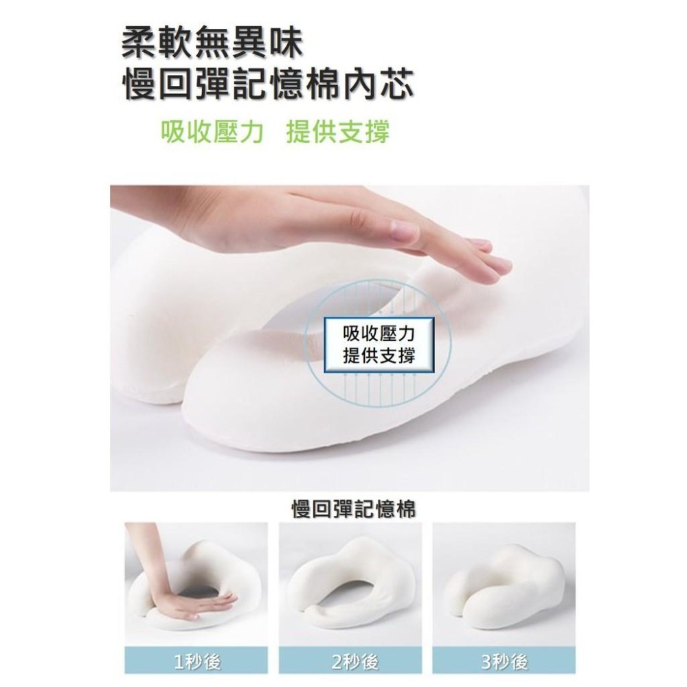 【FANCY愛購物  M型記憶棉頸枕】慢回彈記憶棉頸枕 U型枕 U形枕 飛機枕 旅行枕 午睡枕 護脖枕-細節圖3