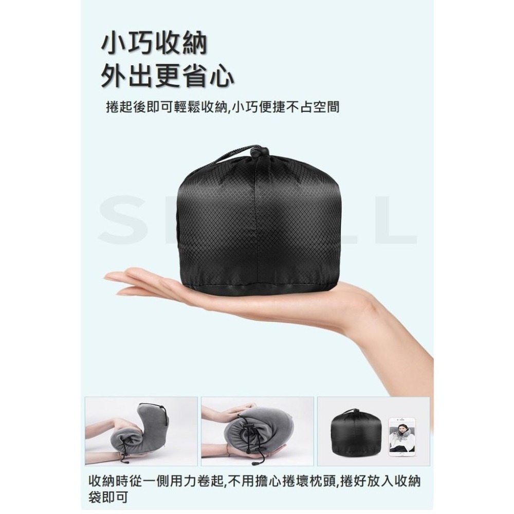 【FANCY愛購物  M型記憶棉頸枕】慢回彈記憶棉頸枕 U型枕 U形枕 飛機枕 旅行枕 午睡枕 護脖枕-細節圖5