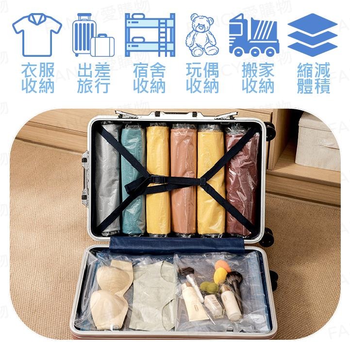 【FANCY愛購物 手捲式真空壓縮收納袋】真空壓縮袋 手捲式真空袋 壓縮袋 收納袋 手捲袋 衣物收納袋 換季收納-細節圖4