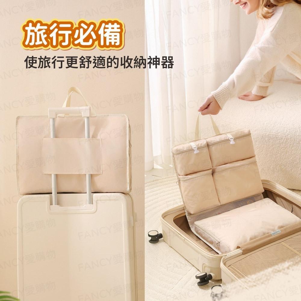 ﹝Fancy愛購物﹞ 旅行分格收納掛袋 旅行掛袋 行李 背包 收納 外出 大容量 分類整理 旅遊 行李袋-細節圖6