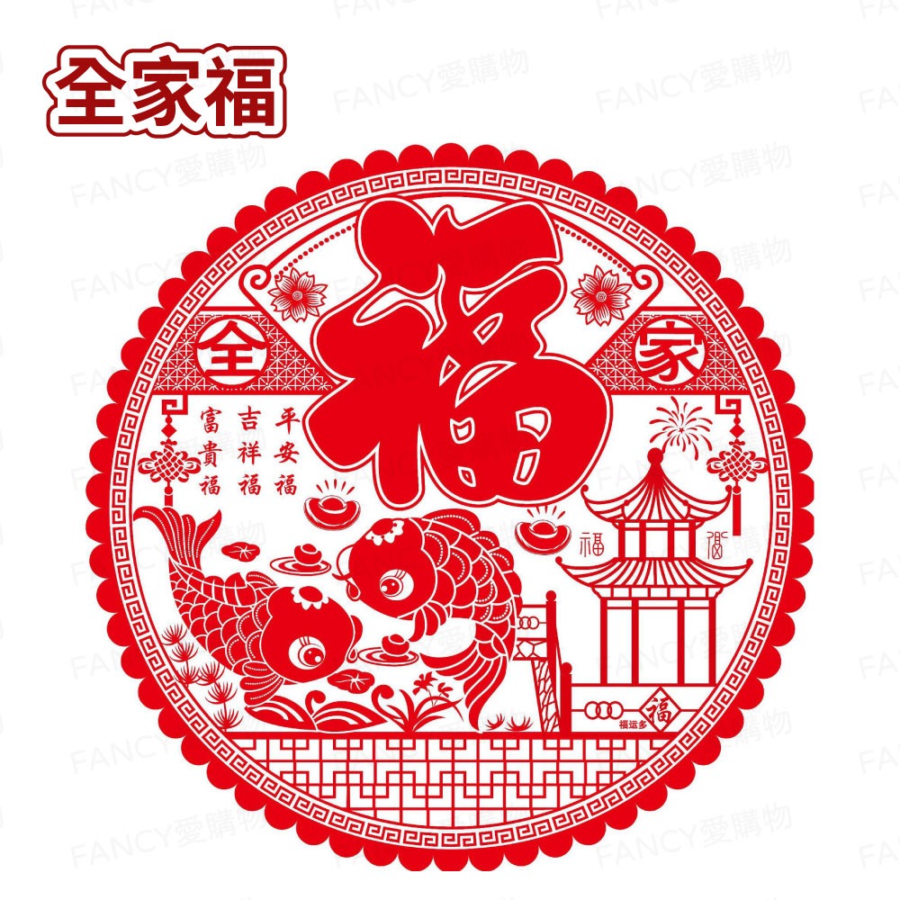 【台灣現貨滿額免運 福字靜電貼】春節用品 房門佈置 窗戶貼紙 靜電貼 過年春節 裝飾窗花 新年紅 福氣慶祝-規格圖4