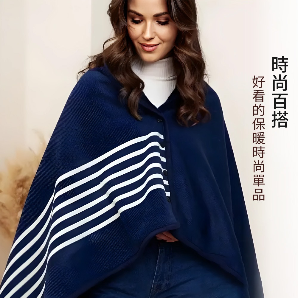 【台灣現貨滿額免運 保暖披肩毯】披肩毯 蓋毯 毛毯 午睡毯 法蘭絨 披風毛毯 保暖 冬天 披肩 禦寒抗凍-細節圖5