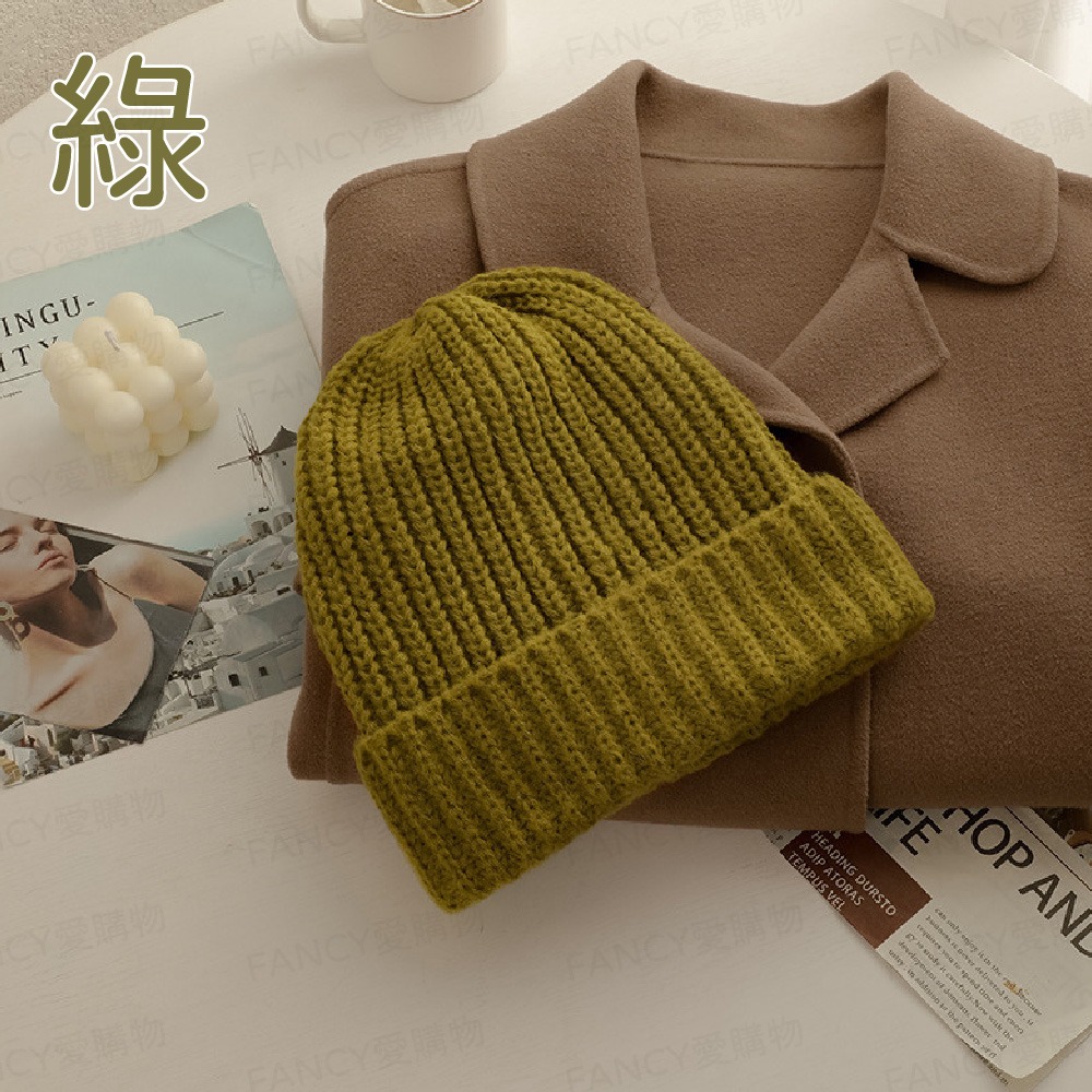 經典保暖毛線帽-綠色
