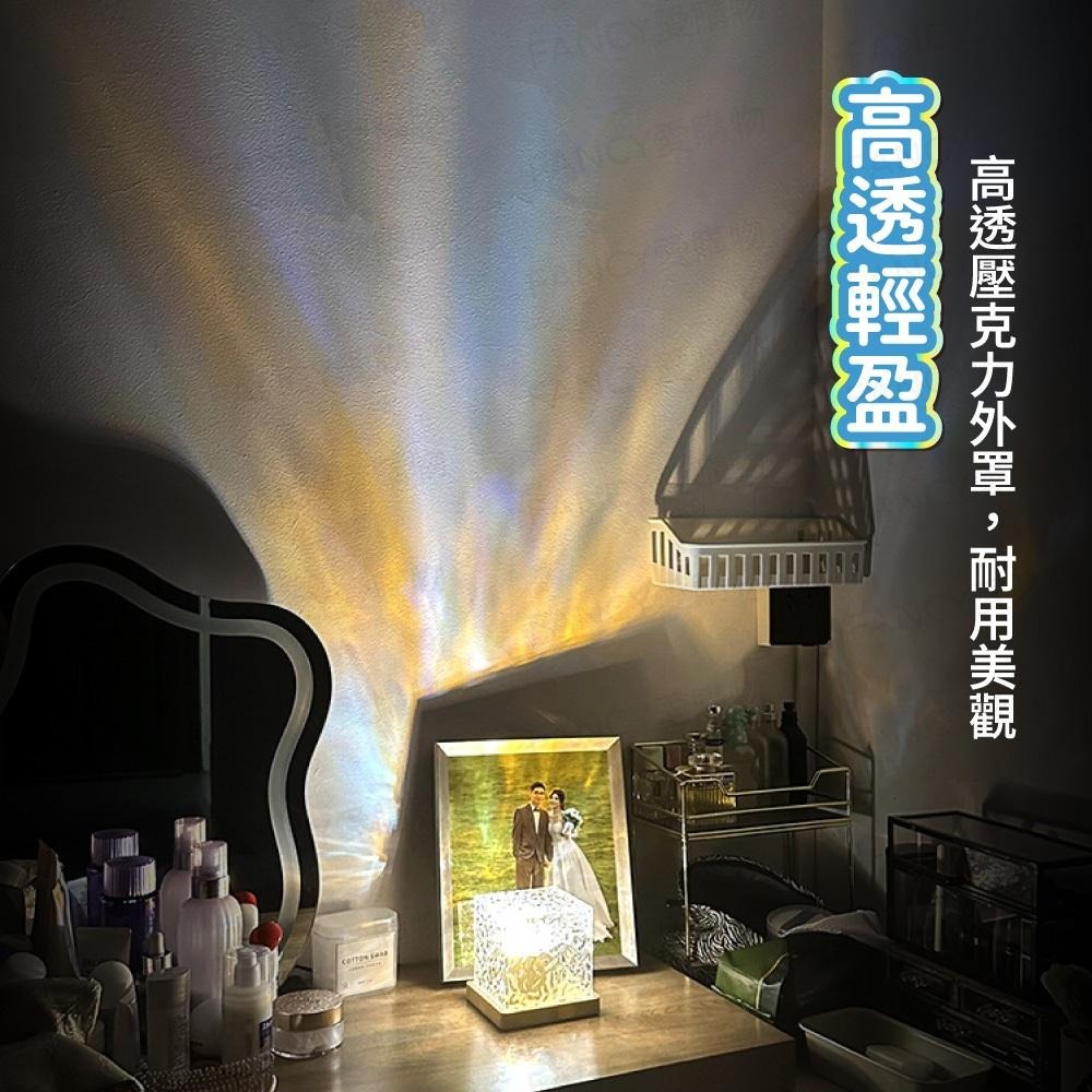 【台灣現貨滿額免運 立方體水波紋燈】水波紋燈 氣氛燈 投影夜燈 房間佈置 小夜燈 氛圍燈 led 夜燈-細節圖3