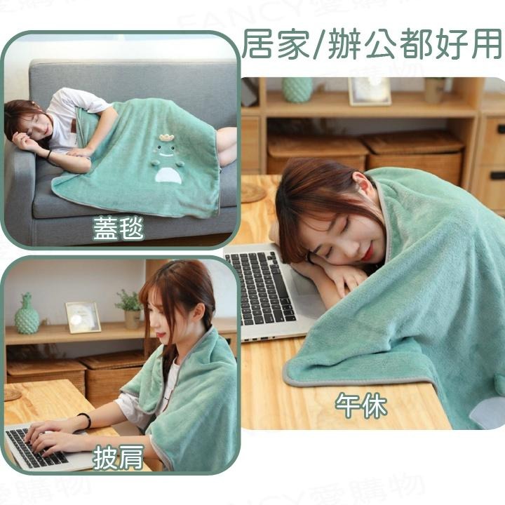 【台灣現貨滿額免運 卡通珊瑚絨小毛毯】珊瑚絨毯子 法蘭絨毛毯 卡通捲毯 空調毯 保暖 午睡毯 聖誕節 交換禮物-細節圖5