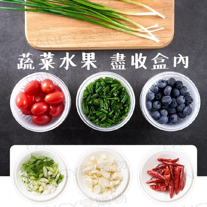 【台灣現貨滿額免運 蔥薑蒜小物保鮮盒】瀝水保鮮盒 雙層 佐料 蔥花 密封盒 收納盒 食物盒 圓形 日本主婦愛用-細節圖4