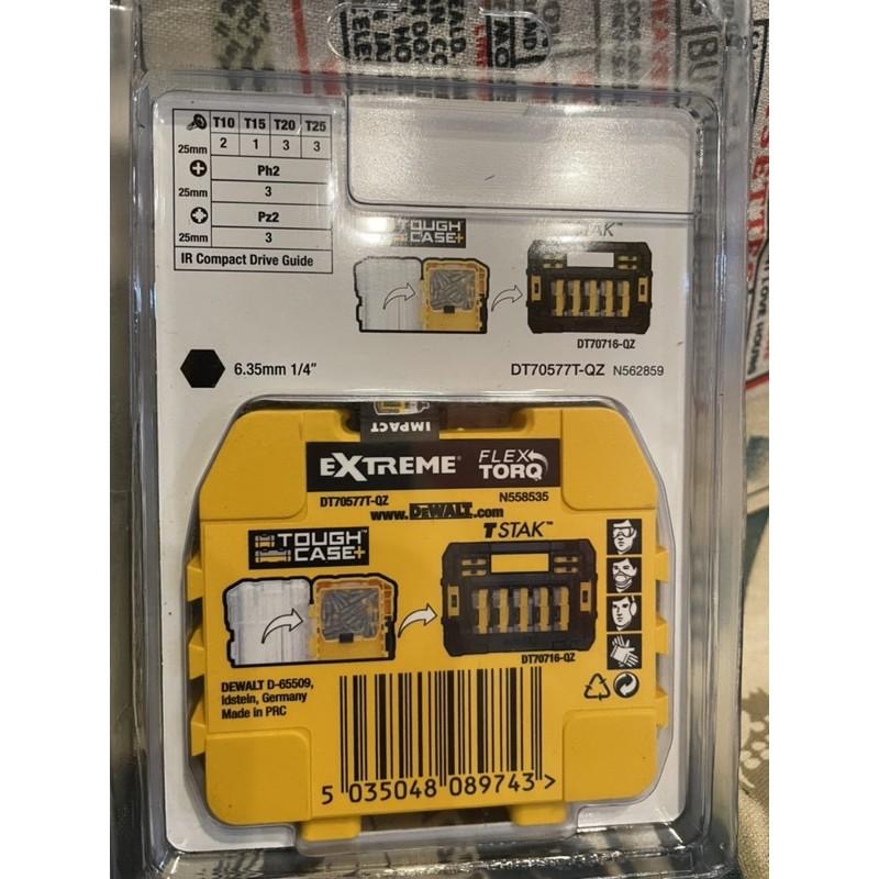 得偉 DEWALT 25mm 小收納盒起子頭組 DT70577T 附六角接桿-細節圖2