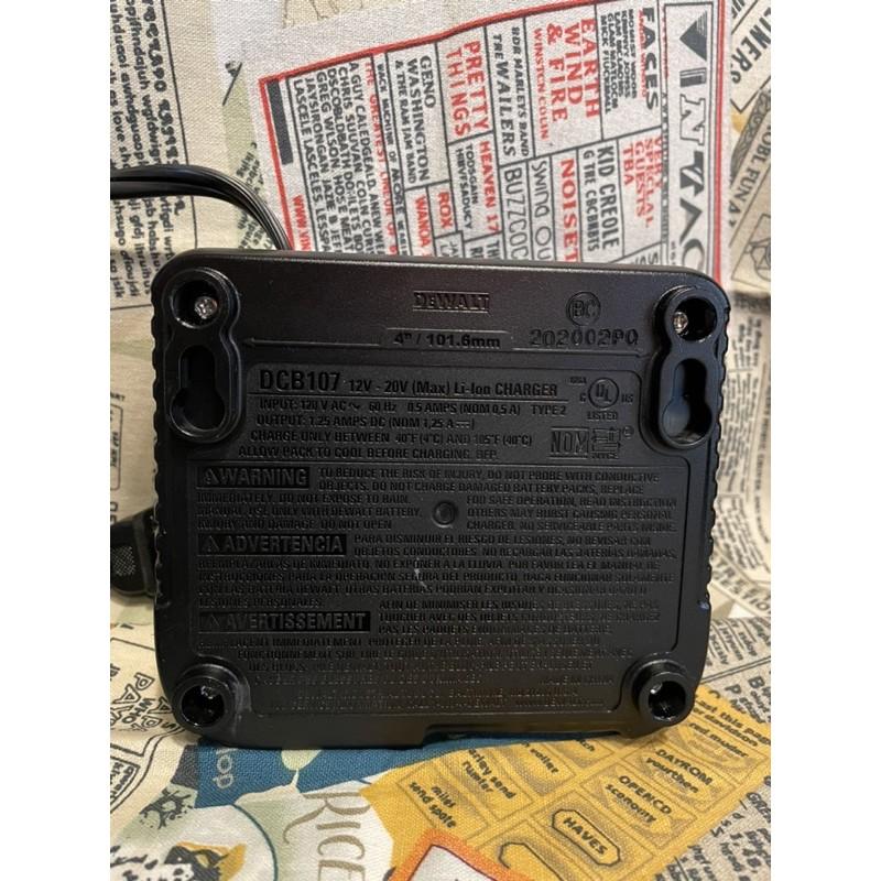 DEWALT得偉原廠 全新充電器 DCB107-細節圖2