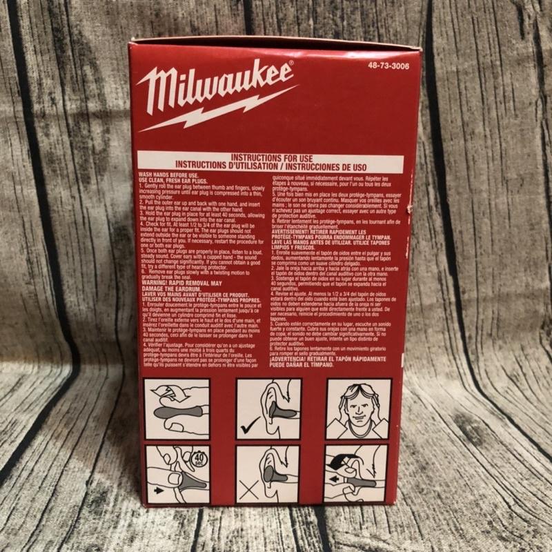 米沃奇泡棉降躁耳塞 2入裝降躁等級 NRR 32dB 隔音耳塞 防噪耳塞 48-73-3006耳塞-細節圖6