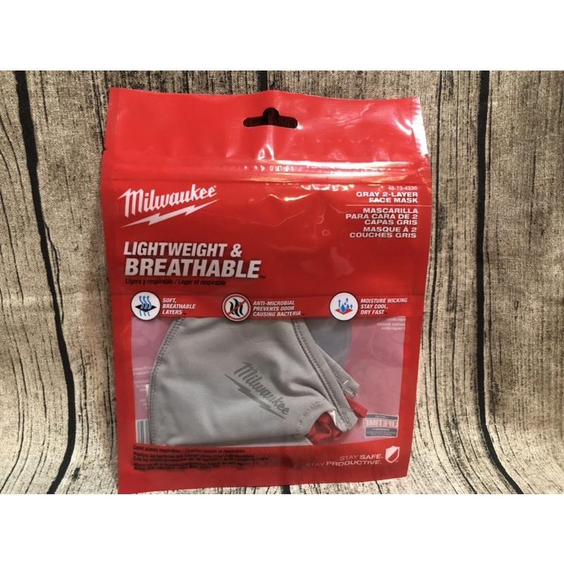 Milwaukee 美沃奇 面罩 防塵罩 灰色 二層口罩 透氣柔軟 可重複使用 48-73-4234-細節圖2