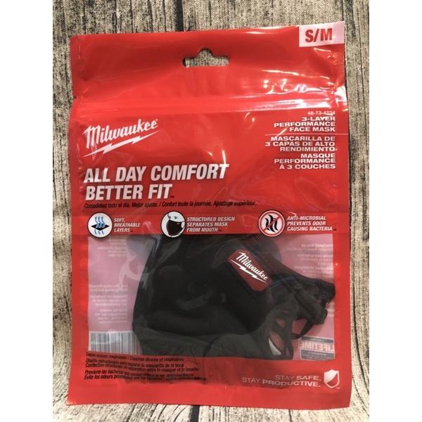 Milwaukee 美沃奇 面罩 防塵罩 黑色 三層口罩 透氣柔軟 可重複使用-細節圖7