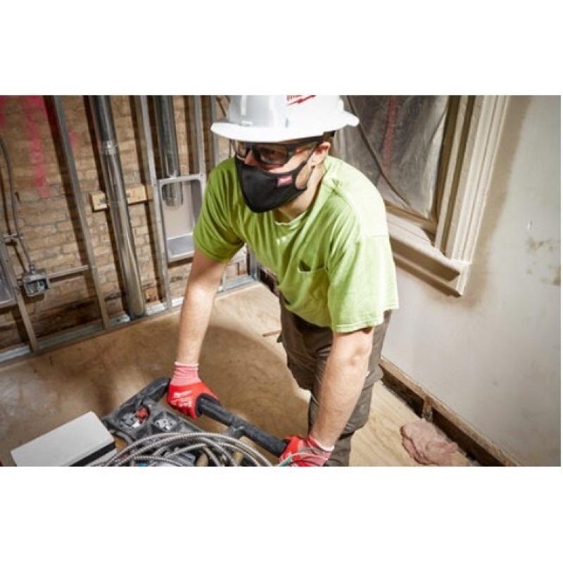 Milwaukee 美沃奇 面罩 防塵罩 黑色 三層口罩 透氣柔軟 可重複使用-細節圖8