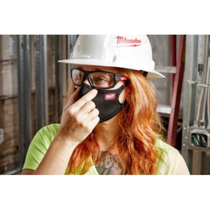 Milwaukee 美沃奇 面罩 防塵罩 黑色 三層口罩 透氣柔軟 可重複使用-細節圖9