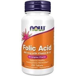 物流服務 Now Foods Folic Acid 葉酸 維他命B-12 250顆