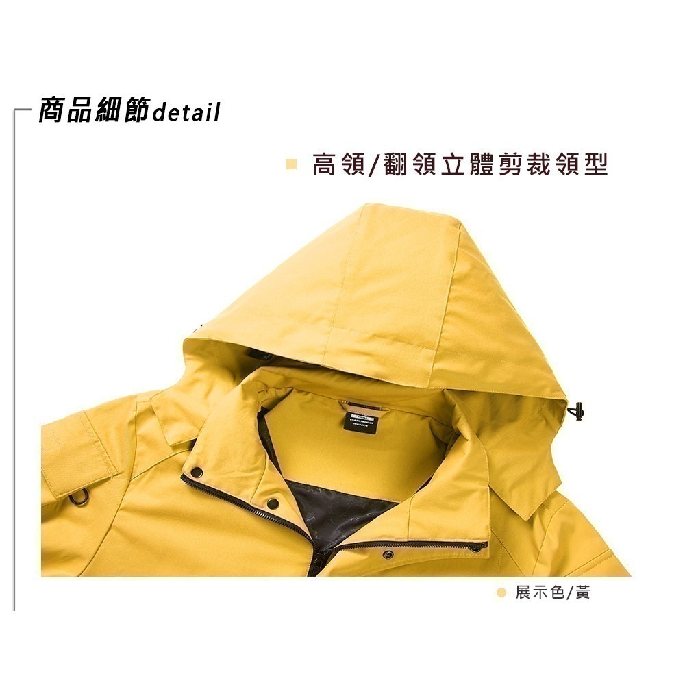 【Billgo】加大尺碼⭐潮流防風防水衝鋒衣 5色【CP16041】透氣寬版連帽外套風衣 歐美名牌大口袋工裝外套-細節圖5