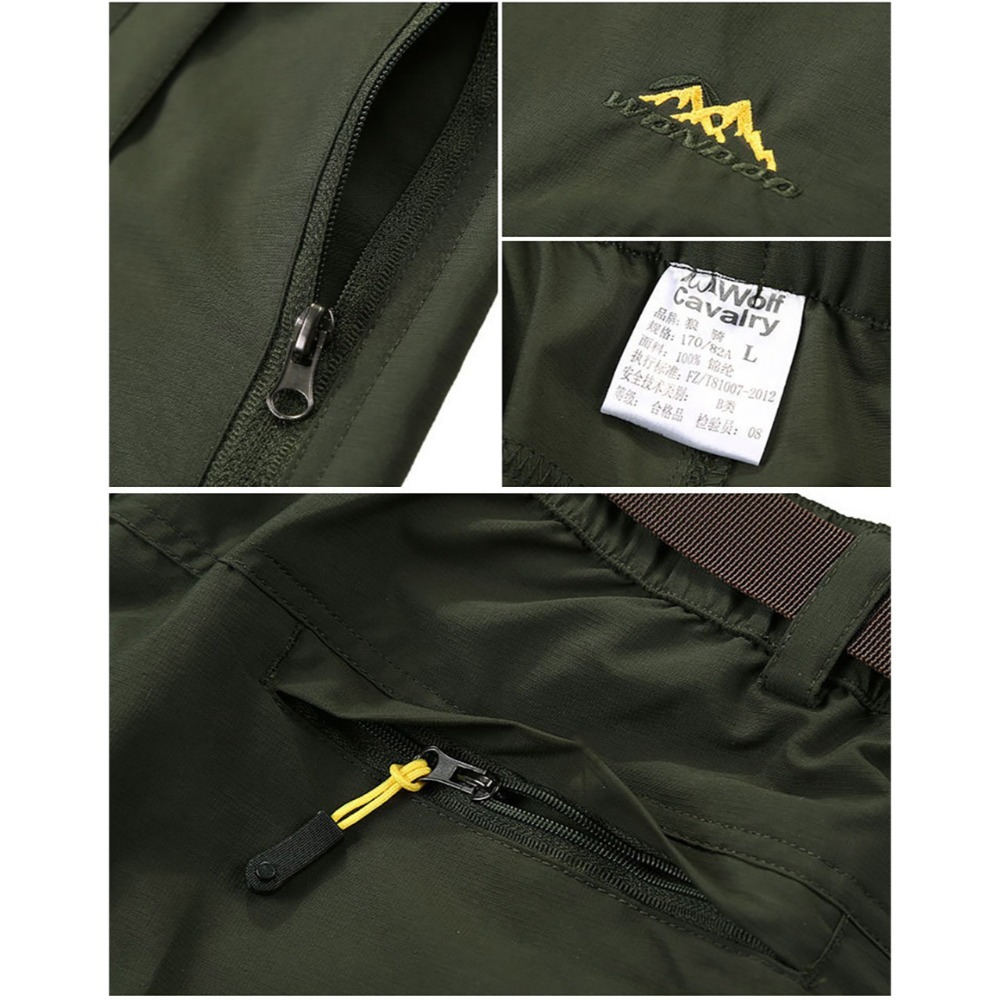 【Billgo】一秒變短褲⭐排汗耐磨戶外速乾休閒褲/機能褲/登山/釣魚-情侶款-5色 S~4XL【CP16003】-細節圖8