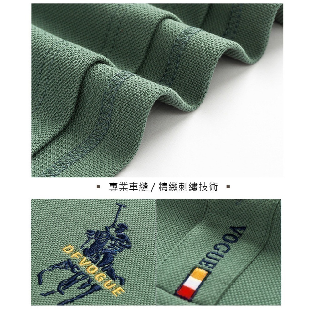 【Billgo】熱銷透氣刺繡馬術短袖男POLO衫-4色 L~4XL碼【C32105】春夏休閒上衣馬標 薄款棉質-細節圖7