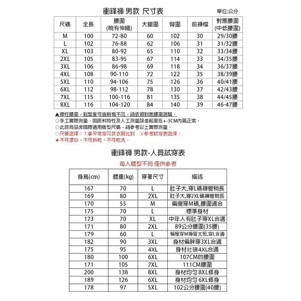 M~8XL⭐加大尺碼 加絨防水禦寒戶外工作褲-3色【CP16066】工裝大口袋機能休閒褲衝鋒褲-細節圖3