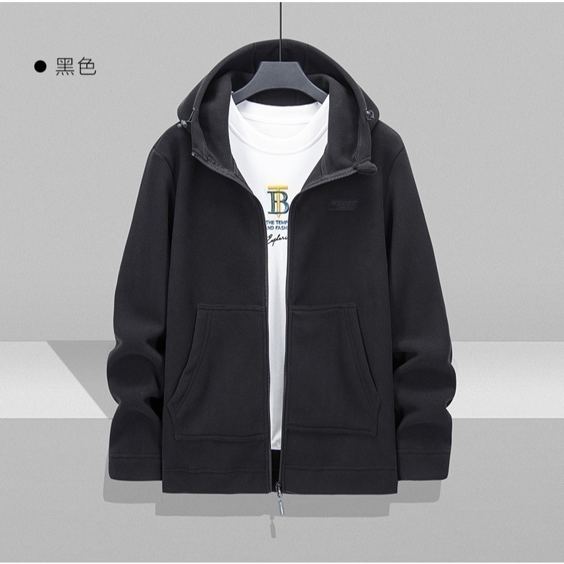 XL-8XL加大碼⭐Fleece保暖搖粒絨連帽外套 男休閒外套 抓絨袋鼠口袋連帽上衣-3色 【CP16045】-細節圖8