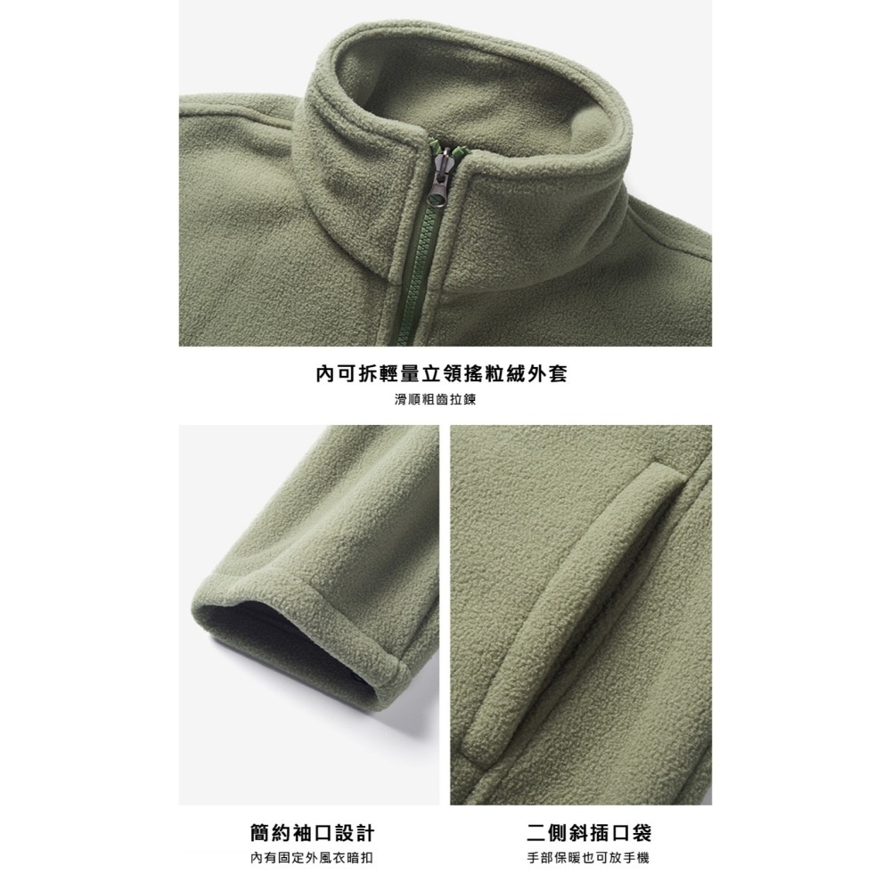 【Billgo】XL~8XL碼【男款賣場】兩件套防風防水登山衝鋒衣外套 3色【CP16051】加大碼三合一戶外機能禦寒-細節圖10