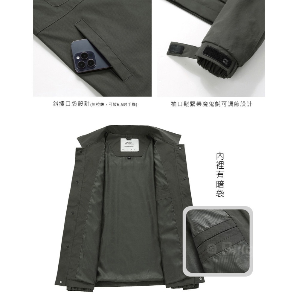 XL~8XL大碼 防風工裝口袋襯衫外套-3色【CP16077】男秋冬防潑水休閒風衣夾克-細節圖6