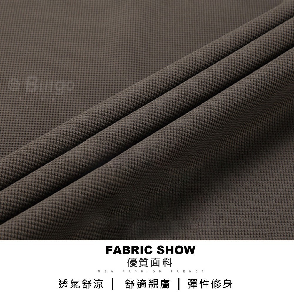 【Billgo】現貨⚡舒滑字母素面長袖POLO衫-4色 M~4XL碼【TX163524】透氣四季可穿薄男長袖上衣-細節圖4