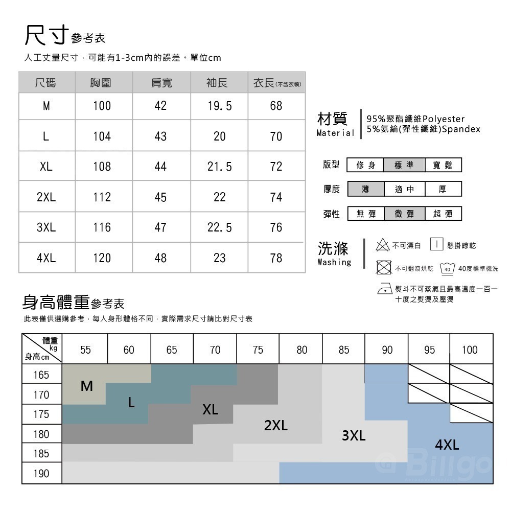 【Billgo】透氣高爾夫刺繡短袖P0LO衫-4色 M~4XL碼【TX164201】涼爽春夏短袖男上衣-細節圖3