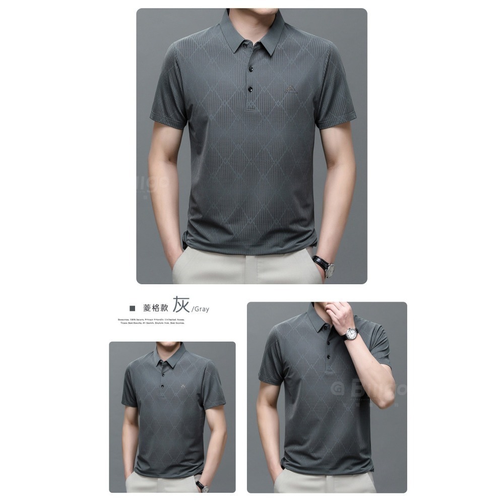 【Billgo】立體蜂巢涼感短袖POLO衫-2款 6色 M~3XL碼 輕薄透氣速乾春夏休閒男上衣【TX164213】-細節圖8