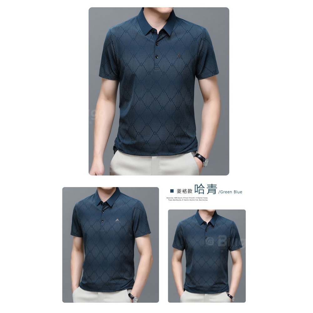 【Billgo】立體蜂巢涼感短袖POLO衫-2款 6色 M~3XL碼 輕薄透氣速乾春夏休閒男上衣【TX164213】-細節圖9