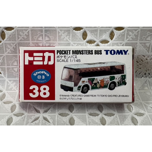 《GTS》純日貨 TOMICA 多美小汽車 NO38 絕版舊藍標 POCKET MONSTERS BUS 546894