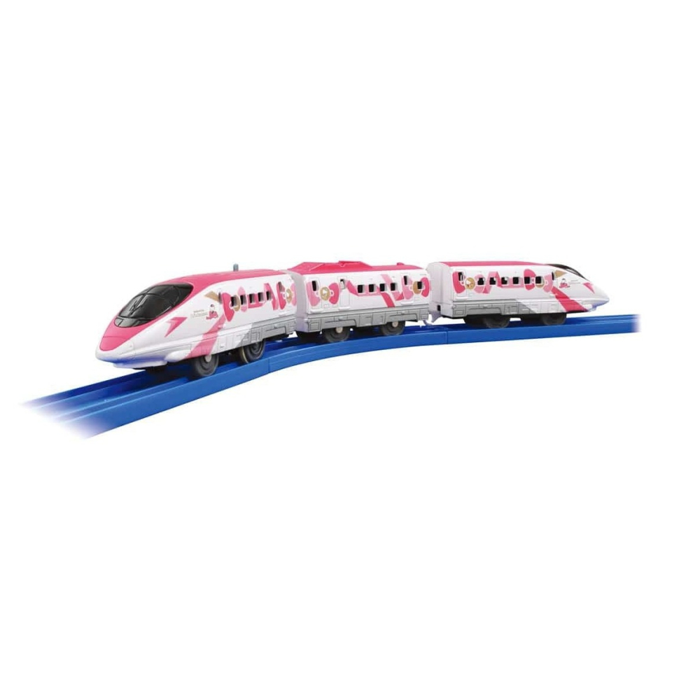 《GTS》純日貨 多美 Plarail 鐵道王國火車 S-18Hello Kitty 500系 新幹線列車 189275-細節圖3